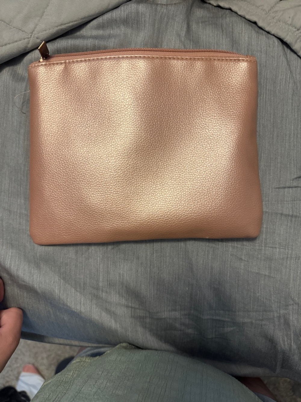 Metallic Rose Gold Makeup Pouch - Picture 3 of 3